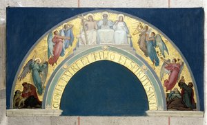 Schets voor de Eglise de la Trinité: Glorification de la Trinité, circa 1864 door Felix Joseph Barrias