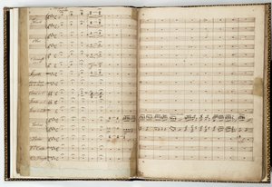 Manuscript partituur van "Een Midzomernachtsdroom", door Felix Mendelssohn