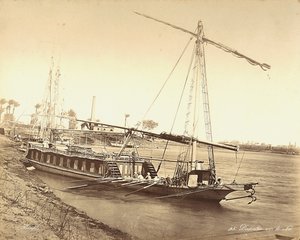 Egyptische boot op de Nijl, in Egypte