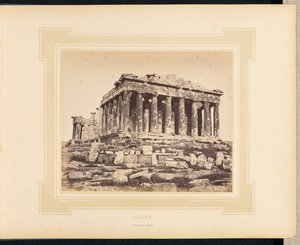Griekenland: Het Parthenon in Athene door Félix Bonfils