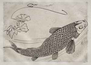 Dinerservice Rousseau: Grote vis in Japanse stijl nr. 19 door Felix Bracquemond