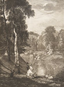 Le Bois de Boulogne door Felix Bracquemond