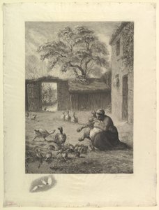 Le Printemps, naar een pastel van Millet door Felix Bracquemond