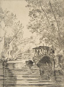 De boot van de verver Bas-Meudon, ca. 1868 door Felix Bracquemond