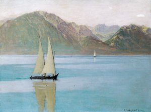 Boot op het Meer van Genève