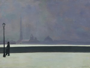 De Neva, lichte mist door Felix Edouard Vallotton