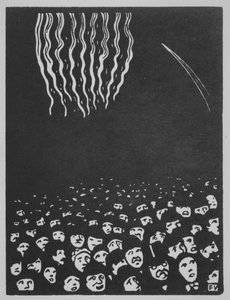 Vuurwerk, De Wereldtentoonstelling VI, 1901 door Felix Edouard Vallotton
