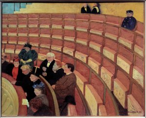 De derde galerij in het Théâtre du Châtelet door Felix Edouard Vallotton