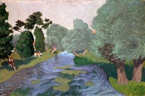 Landschap in Normandië, Arques-la-Bataille, 1903 door Felix Edouard Vallotton