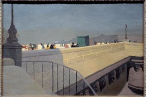 Le Pont Neuf in Parijs Schilderij door Felix Vallotton (1865-1925) 1901 Zon. 0,38x0,57 m Winterthur. Kunstmuseum door Felix Edouard Vallotton