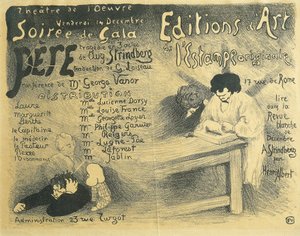 Parijs Opera programma, inclusief werken van August Strindberg