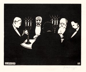 Poker, 1896 door Felix Edouard Vallotton