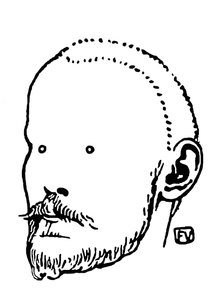 Portret van Jules Renard (1864-1910) door Felix Edouard Vallotton