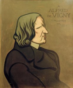 Portret van Vigny, decoratief schilderij door Felix Edouard Vallotton