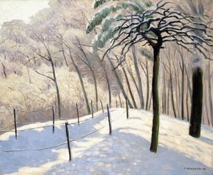 Sneeuwlandschap in Bois de Boulogne, 1905 door Felix Edouard Vallotton