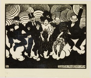 Het Gelukkige Latijnse Kwartier door Felix Edouard Vallotton
