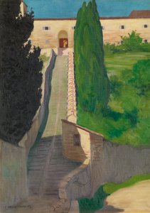 De Trappen van het Klooster van San Marco, Perugia, 1913 door Felix Edouard Vallotton