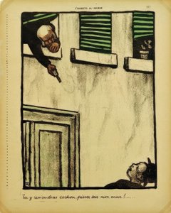 Je komt terug, varken, om tegen mijn muur te plassen door Felix Edouard Vallotton