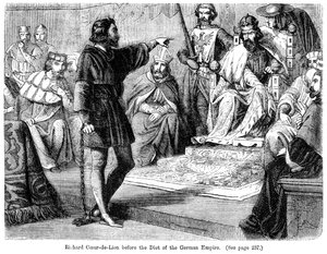 Koning Richard I 1157-1199 voor de Rijksdag van het Duitse Rijk, 19e eeuw