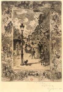 Nationale feestdag op de Boulevard de Clichy door Felix Hilaire Buhot