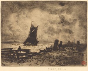La Petite Marine - Herinnering aan Medway door Felix Hilaire Buhot
