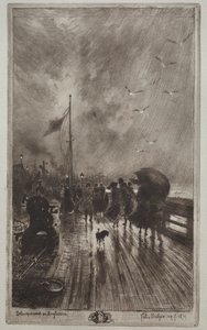 Landing in Engeland door Felix Hilaire Buhot