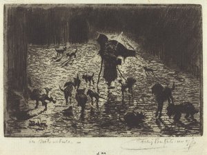 Les Noctambules De nachtelijke zwervers door Felix Hilaire Buhot