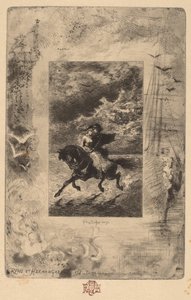 Ryno en Hermangarde door Felix Hilaire Buhot