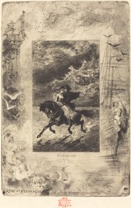 Ryno et Hermangarde door Felix Hilaire Buhot