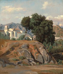 Uitzicht op La Cava, c.1840 door Felix Hippolyte Lanoue