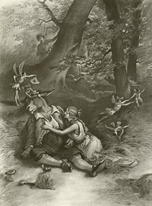 Een Midzomernachtsdroom. Act IV, Scene I door Felix Octavius Carr Darley