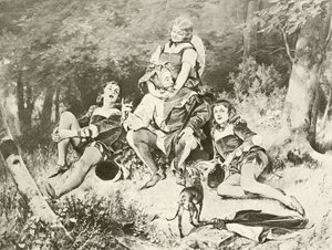 Zoals je het wilt. Act V, Scene III door Felix Octavius Carr Darley