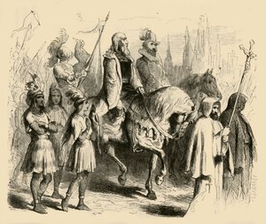 Columbus en zijn gevolg betreden Barcelona, 1877