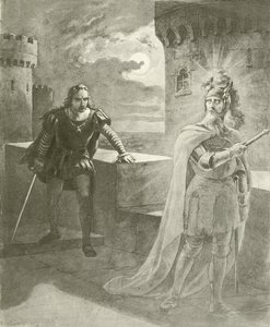 Hamlet. Acte I, Scène V door Felix Octavius Carr Darley