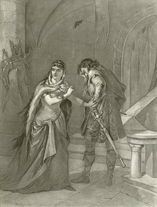 Macbeth. Act II, Scene II (gravure) door Felix Octavius Carr Darley