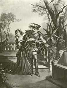 Veel drukte om niets. Act V-Scene II door Felix Octavius Carr Darley