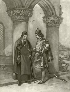 De koopman van Venetië. Act I, Scene III door Felix Octavius Carr Darley