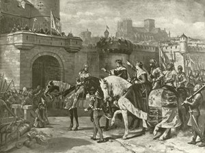 Derde deel van Henry VI. Act II, Scene II (gravure) door Felix Octavius Carr Darley