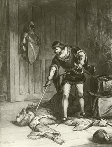 Derde deel van Henry VI. Act V-Scene VI door Felix Octavius Carr Darley