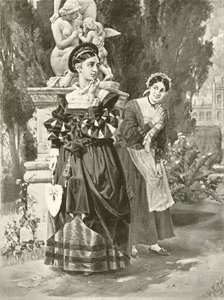 Twee heren van Verona. Act I, Scene II door Felix Octavius Carr Darley
