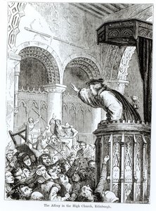 De schermutseling in de High Church, Edinburgh