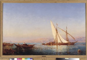 Vissen in Marseille door Félix Ziem