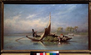 Familie in een boot