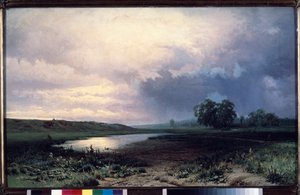 Overstroomde weide door Feodor Alexandrovich Vassiliev