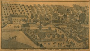 Het eigendom van John P. en Catharina Schuring, Franklin Town, Allegheny County, Pennsylvania door Ferdinand A. Brader