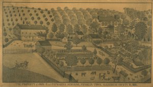 Het eigendom van John P. en Catharina Schuring, Franklin Town, Allegheny County, Pennsylvania door Ferdinand A. Brader