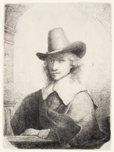 Man met Hoge Hoed, c.1645-50 door Ferdinand Bol