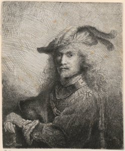 Portret van een officier (mogelijk een zelfportret van de kunstenaar?) door Ferdinand Bol