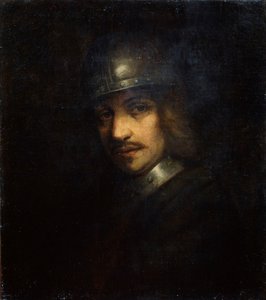 Portret van een man met helm