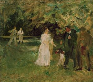 Gesprek in het park door Ferdinand Brutt